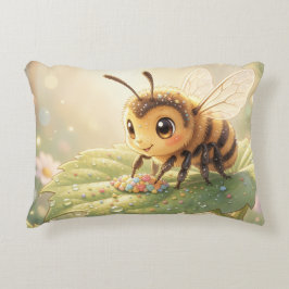 Almofada Decorativa Goldene Hummel im Blütentanz.6