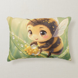 Almofada Decorativa Goldene Hummel im Blütentanz.8
