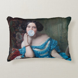 Almofada Decorativa Goma-bolha Diva em cebola azul