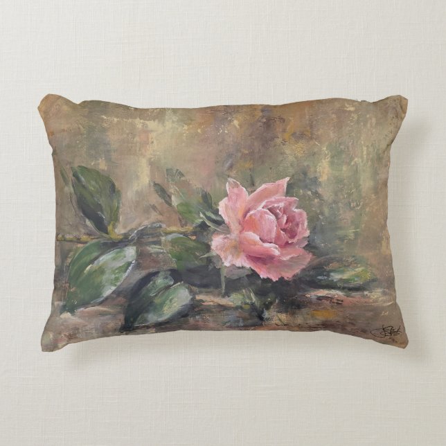 Almofada Decorativa Graça Rosa Corada (Frente)