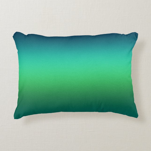 Almofada Decorativa Gradiente Abstrato Verde Turquesa Moderno Fundo (Frente)