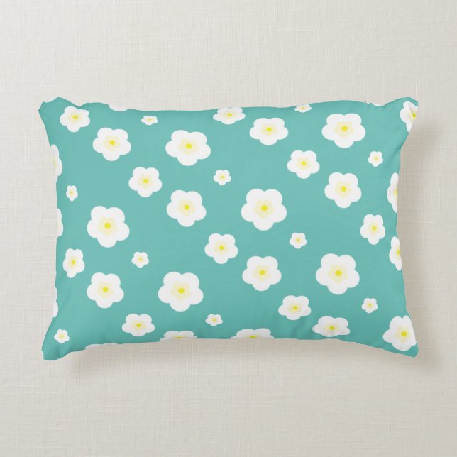 Almofada Decorativa Gradiente de flores de Primavera simples moderno (Frente)