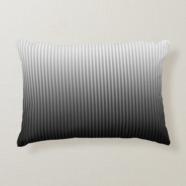 Almofada Decorativa Gradiente Legal Na moda Trendy Black & White Strip (Frente)