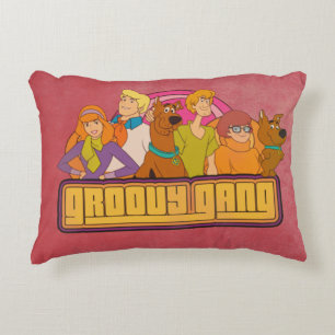 Almofada Decorativa "Gráfico retro dos desenhos animados do grupo