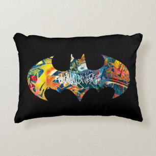 Almofada Decorativa Grafite do logotipo Batman Neon/80s