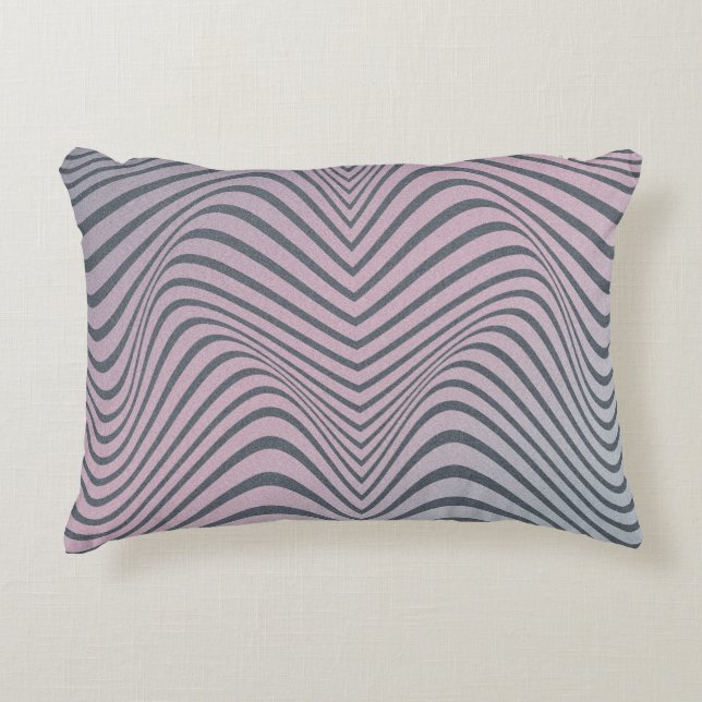 Almofada Decorativa Grainy psychedelic background. Zebra stripe patter (Frente)
