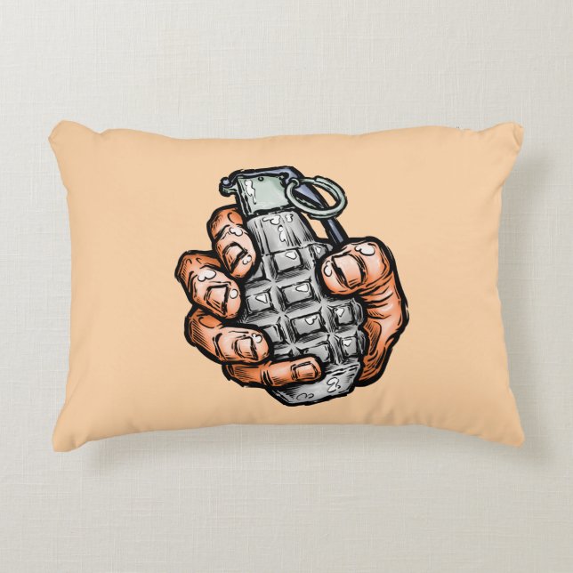 Almofada Decorativa Granada Mão no Estilo História em quadrinhos (Frente)