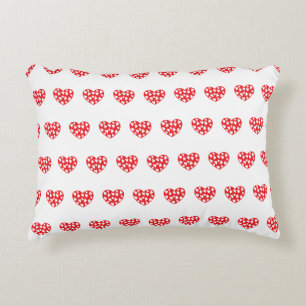 Almofada Decorativa Grande coração vermelho com pequenos corações