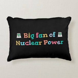 Almofada Decorativa Grande Fã da Energia Nuclear