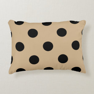 Almofada Decorativa Grandes bolinhas - preto em Tan