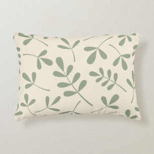 Almofada Decorativa Grandes folhas Assorted do verde no teste padrão