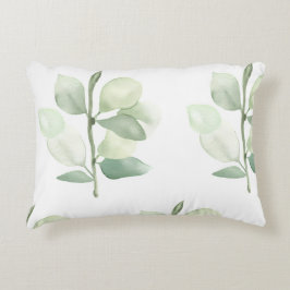 Almofada Decorativa Green Eucalyptus Leaves, delicate pastel decor
