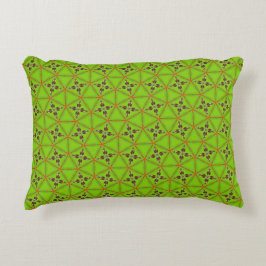 Almofada Decorativa Green Geometric Floral Pattern Pillowcase