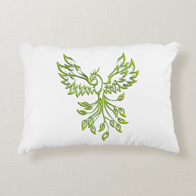 Almofada Decorativa Green Phoenix Rises (Frente)