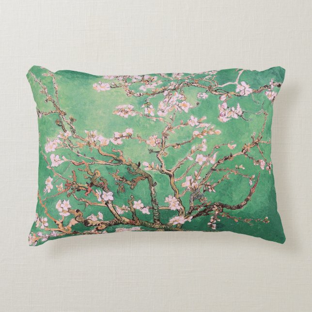 Almofada Decorativa Green Van Gogh Almond Blossoms (Frente)