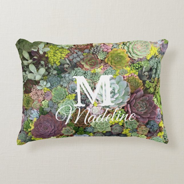 Almofada Decorativa Greenery Succulents (Frente)