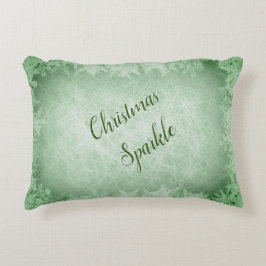 Almofada Decorativa Grelha de Natal verde e gelada