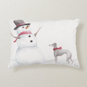 Almofada Decorativa Greyhound Italiano/Travesseiro de Arte Canino de N