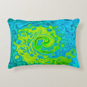 Almofada Decorativa Groovy Chartreuse e Aquamarine