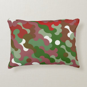 Almofada Decorativa Groovy Funky Retro Boho Vermelho e Verde Natal