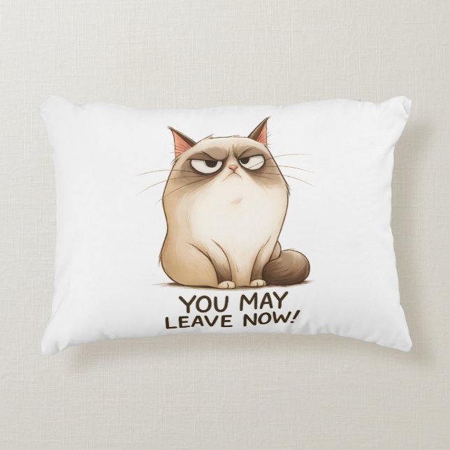 Almofada Decorativa 😾 Grumpy Cat Throw Pillow 🚪🐾 (Frente)
