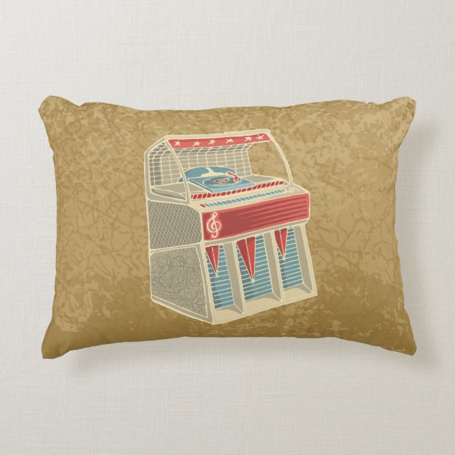Almofada Decorativa Grunge Jukebox (Frente)