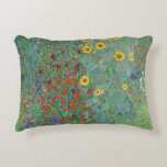 Almofada Decorativa Gustav Klimt - Jardim do País com Girassóis<br><div class="desc">Jardim do País com Girassóis/Jardim de Fazenda com Girassóis - Gustav Klimt em 1905-1906</div>