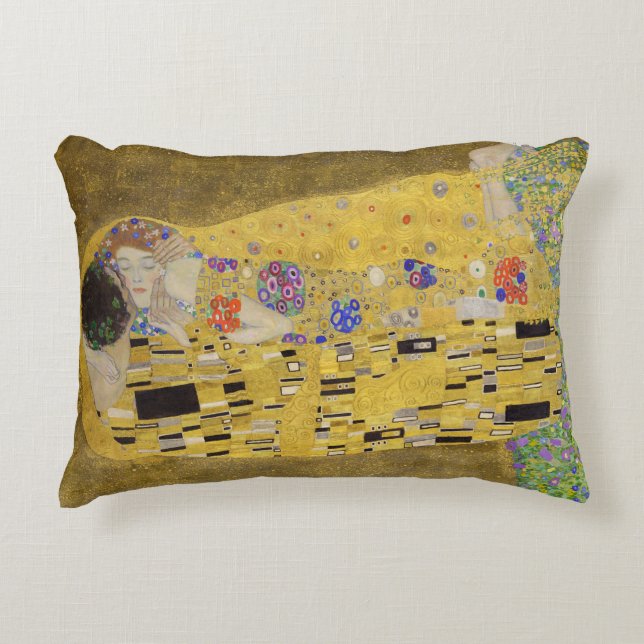 Almofada Decorativa Gustav Klimt - O Beijo (Frente)