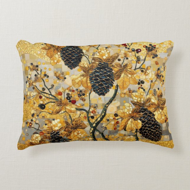 Almofada Decorativa gustav klimt Pinha Rural Férias Inverno Banho (Frente)