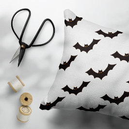 Almofada Decorativa Halloween, Padrão De Morcegos, Truque Ou Tratament