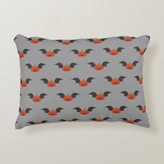 Almofada Decorativa Halloween Pumpkin Bat (Frente)