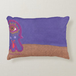 Almofada Decorativa Hamsa feliz sai na noite por Ashira Malka