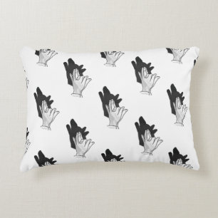 Almofada Decorativa Hand Silhouette Wolf