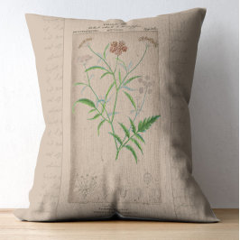Almofada Decorativa Hartwort de Ilustração Botânica Francesa