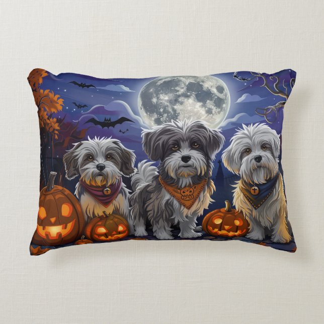 Almofada Decorativa Havanese Halloween Spooky (Frente)