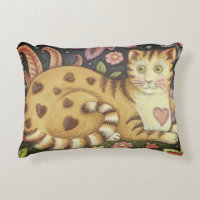 Hearts N' Stripes TRAVESSEIRO PRIMITIVO FOLK ART C