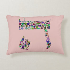 Almofada Decorativa Hebraico - Letra HEY