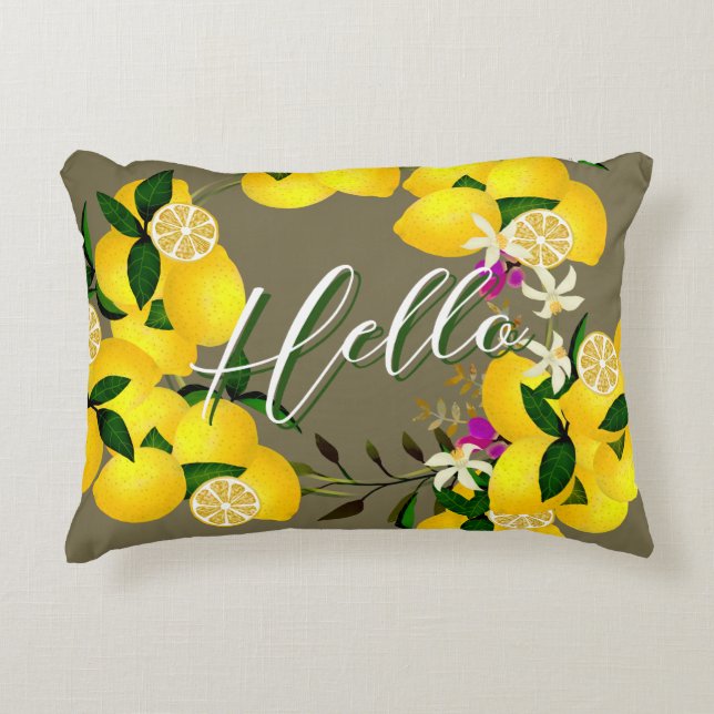 Almofada Decorativa Hello Lemon Accent Pillow (Frente)