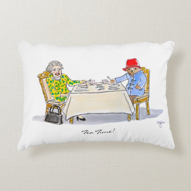 Almofada Decorativa Her Majesty, Queen Elizabeth II (Frente)