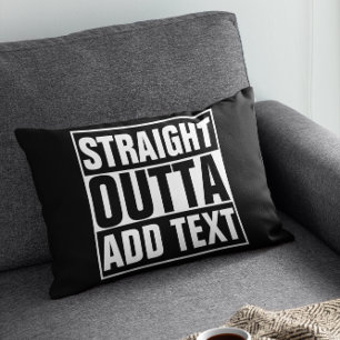 Almofada Decorativa HETERO OUTTA - adicione seu texto aqui/crie o seu