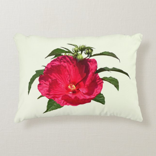 Almofada Decorativa Hibiscus Rosa Escuro (Frente)