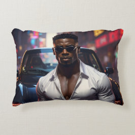 Almofada Decorativa Hip Hop - Astro de Rap Americano -
