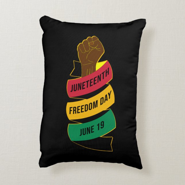 Almofada Decorativa História Negra do Dia da Liberdade (Verso(Vertical))