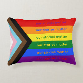 Almofada Decorativa Histórias Importam Orgulho Gay Interseção Bandeira