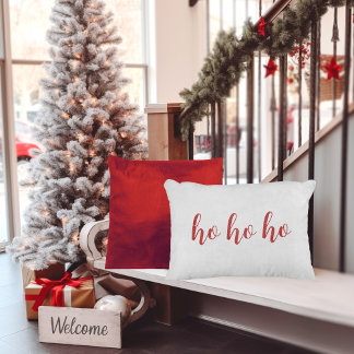 Almofada Decorativa Ho Ho Roteiro Vermelho e Branco