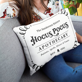 Almofada Decorativa Hocus Pocus Apothecaria Preto e Branco Halloween