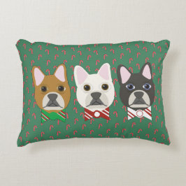 Almofada Decorativa Holiday Pups Candy Cane