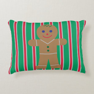 Almofada Decorativa Homem de Gingerpão de Natal divertido e Rico