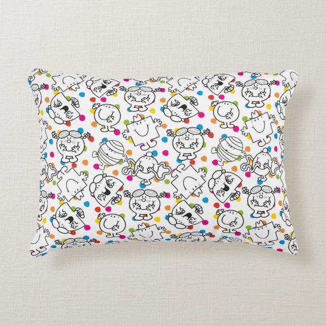 Almofada Decorativa Homens e Mulheres Pequenas | Padrão de Pontos Polk (Frente)