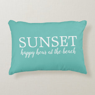 Almofada Decorativa Horário Feliz Sunset no travesseiro do sotaque da